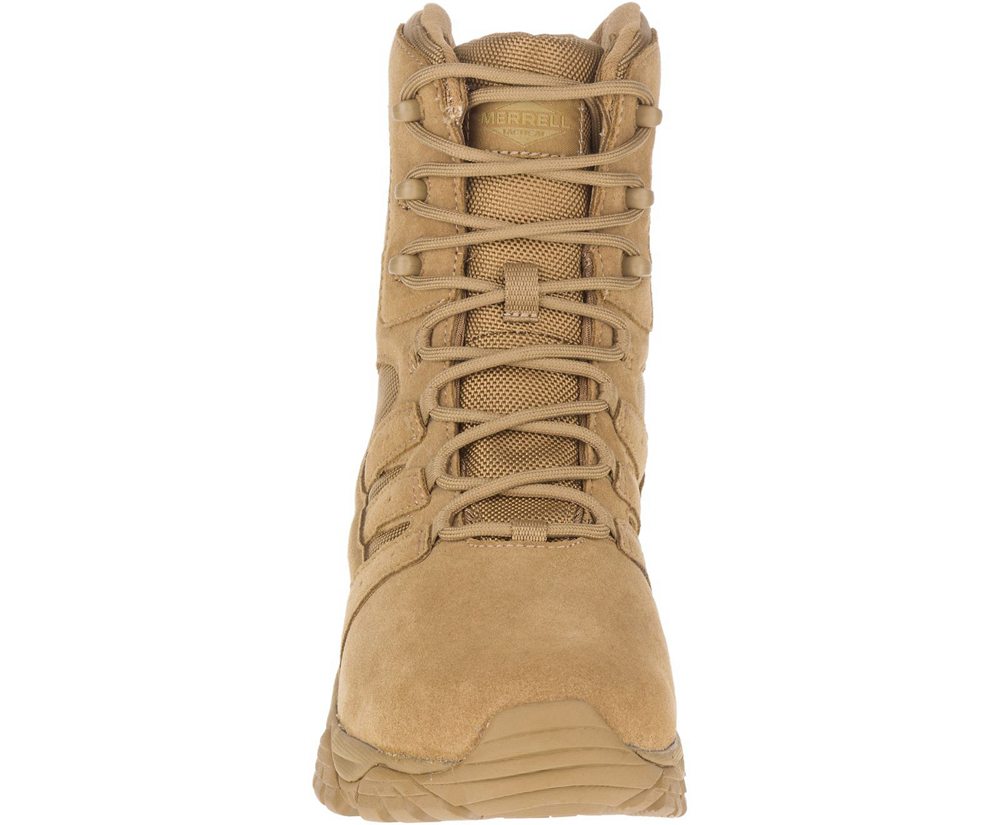 Merrell Boots Khaki - Moab 2 Defense Wide Width - Womens 42YCTGIOR